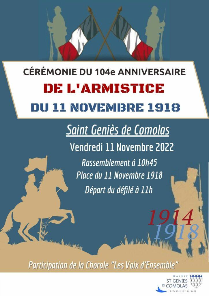 Cérémonie du 104e Anniversaire de l’Armistice du 11 Novembre 1918